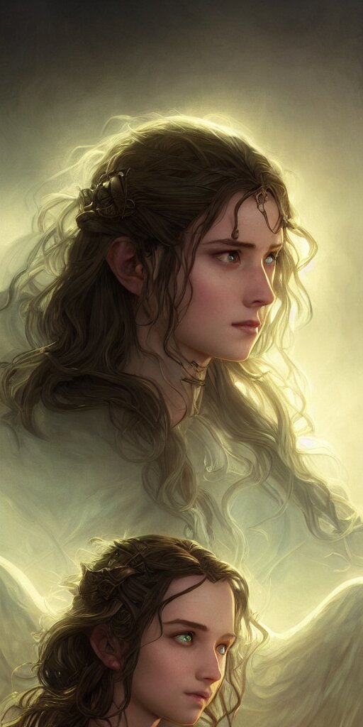 girls, lord of the rings, d&D, magic the gathering, ancient, sand, emerald, intricate, highly detailed, digital painting, artstation, concept art, smooth, sharp focus, illustration, Unreal Engine 5, 8K, art by artgerm and greg rutkowski and alphonse mucha