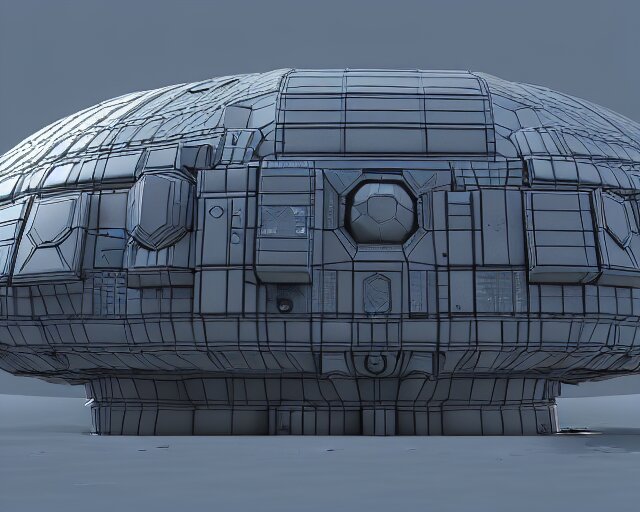 3 d sculpt of scifi rectangular industrial building facade covered with many spheres and torus shapes by maschinen krieger, starcraft, halo, star wars, ilm, star citizen halo, mass effect, starship troopers, elysium, the expanse, high tech industrial, artstation unreal 