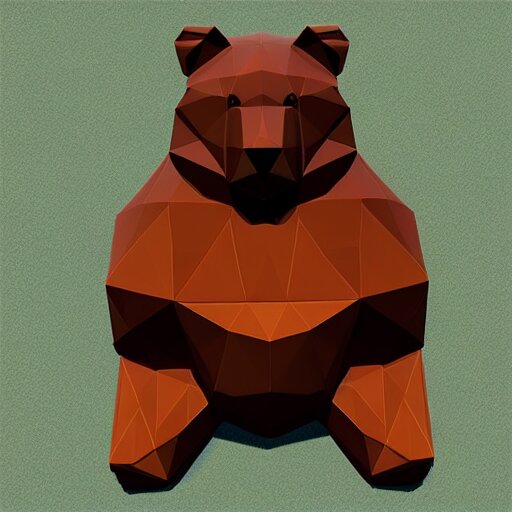 low poly bear 