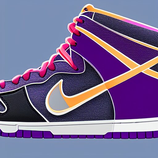 nike dunks in the theme of frieza, accurate colors, concept art, sleek ferrari details 