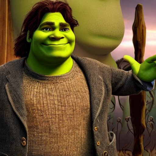 Lexica Johnny depp as shrek