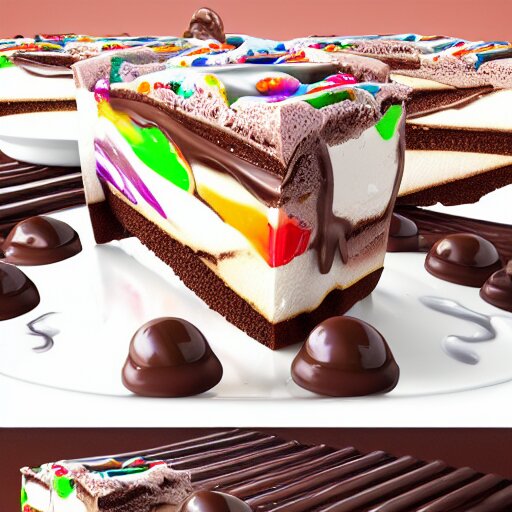 a jello chocolate candy lollipop snickers bar icecream cake muffin jaffa marshmallow nougat waffle candy gummy jelly sandwich, volumetric lighting, octane render, unreal engine, 8k, hd, perfect, decadent, maple syrup, drizzled chocolate sauce, smothered in melted chocolate, covered in sprinkles, highly detailed, stroopwaffel