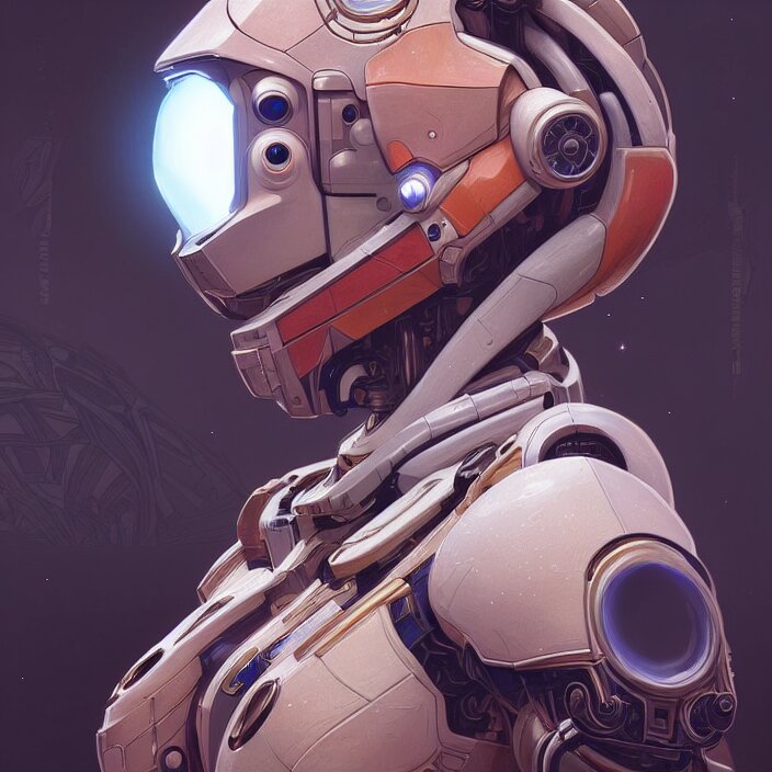 symmetry!! portrait of a robot astronaut, floral! horizon zero dawn machine, intricate, elegant, highly detailed, digital painting, artstation, concept art, smooth, sharp focus, illustration, art by artgerm and greg rutkowski and alphonse mucha, 8 k 