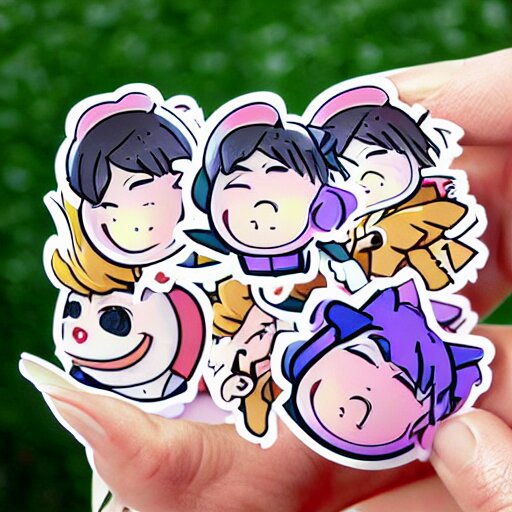 kawaii boy sticker