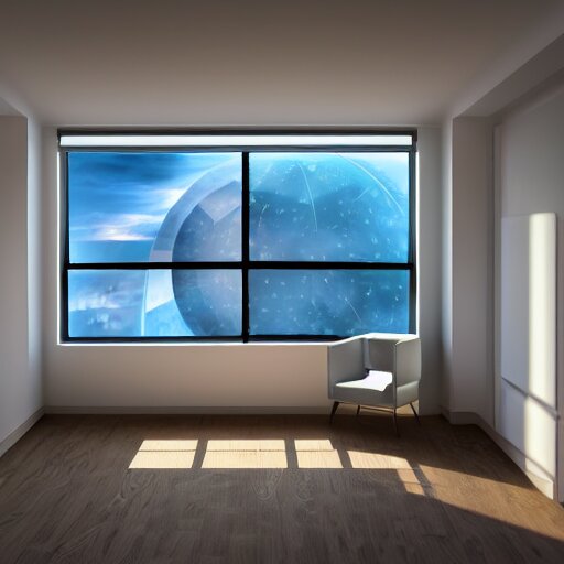 futuristic room render, XF IQ4, 150MP, 50mm, f/1.4, ISO 200, 1/160s, natural light, Adobe Photoshop, Adobe Lightroom, DxO Photolab, polarizing filter, Sense of Depth, AI enhanced, HDR