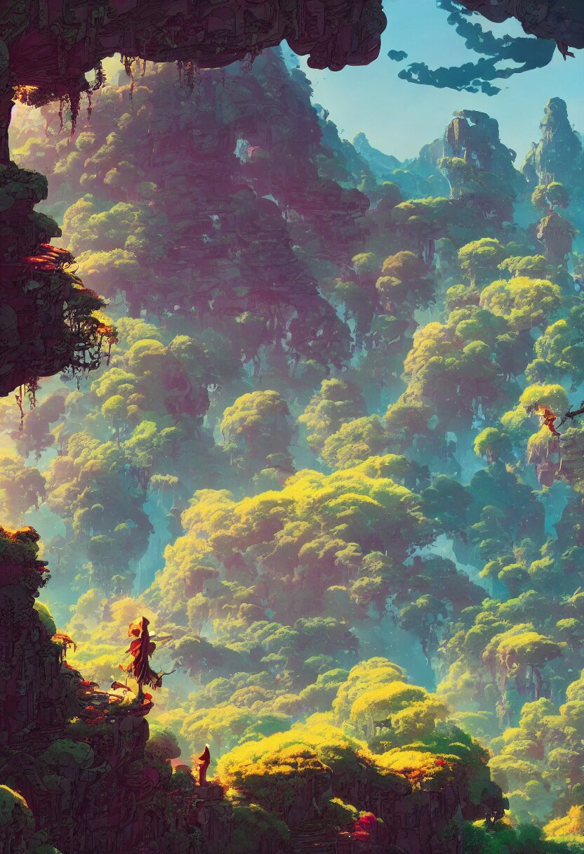 Landscape from the Movie Avatar, artstation winner by Victo Ngai, Kilian Eng and by Jake Parker, vibrant colors, winning-award masterpiece, fantastically gaudy, aesthetic octane render, 8K HD Resolution