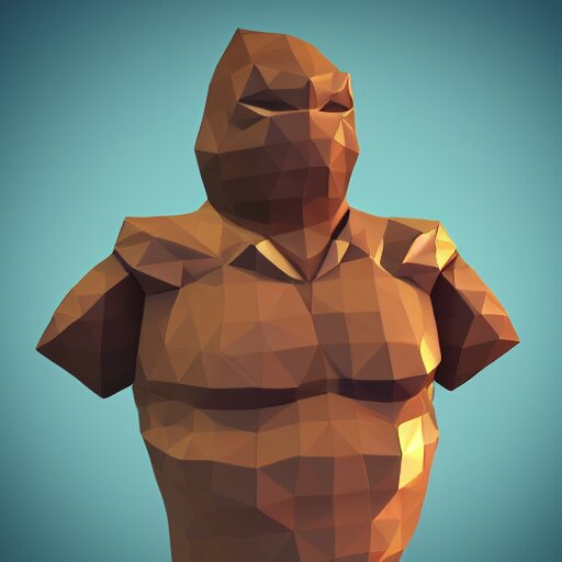 low poly videogame character 