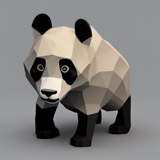 low polygon panda 3d