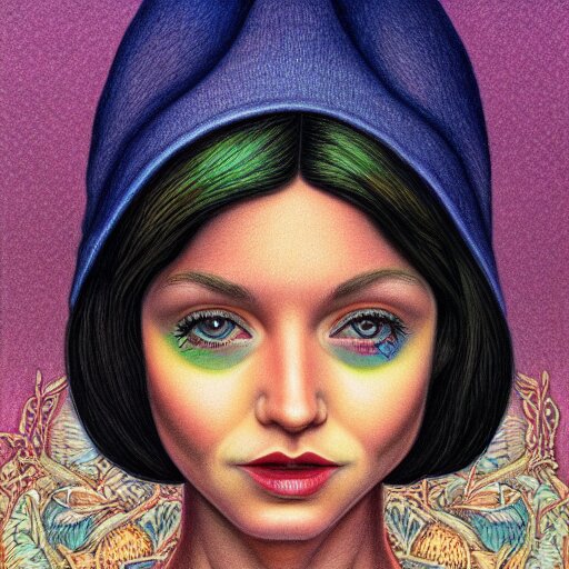 colored pencil art on paper, pretty witch, by casey weldon, highly detailed, artstation, masterpiece, award - winning, caran d'ache luminance 