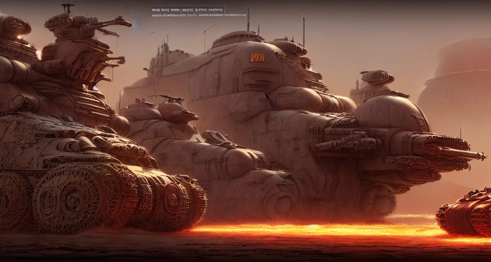 warm colored, highly detailed cinematic scifi render of 3 d sculpt of spiked gears of war bucketwheel jabbas palace cybertron fury road m 1 tank, military chris foss, john harris, hoover dam'aircraft carrier tower'beeple, warhammer 4 0 k, halo, star citizen, halo, mass effect, high tech industrial, artstation unreal, 4 k, 8 k, hd 