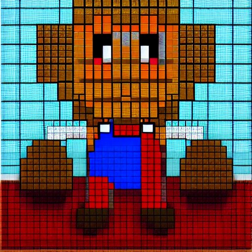 mario pixel grid