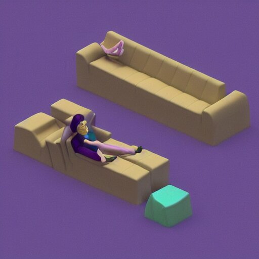 ( 2 0 0 4 - 2 0 0 7 ) isometric candy sofa, sculpted, 3 d render, in the style of yoworld, vmk myvmk, haunted mansion, artstation, white background, zoomed out view by miha rinne 