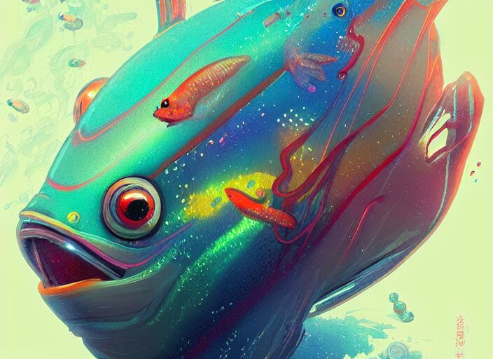 Lexica - Portrait of a neon tetra fish from terraria - dramatic art, by ...