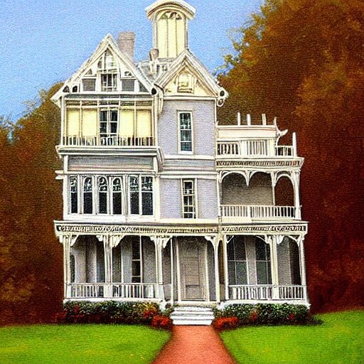 victorian house painting, fond memories, fond memories by mary haley, 