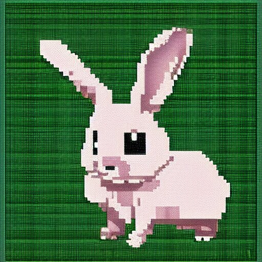 pixel art of a rabbit 