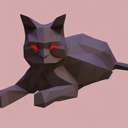 a low poly model of a cat