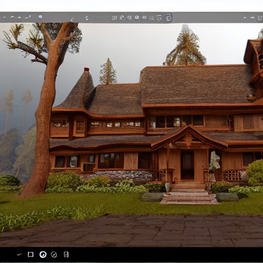 Peaceful wooden mansion, interior, unreal engine 5 tech demo, Asher Duran