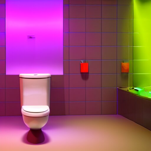 : colorful abstract toilet, cinematic lighting, hyper - realistic, detailed, marcel duchamp, render by c 4 d octane, unreal engine, 8 k 3 d render 