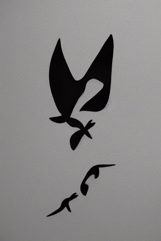 a simple tattoo design of minimalist flying birds, black ink, abstract logo, line art 