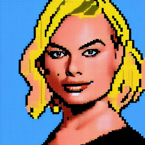 margot robbie pixel art 