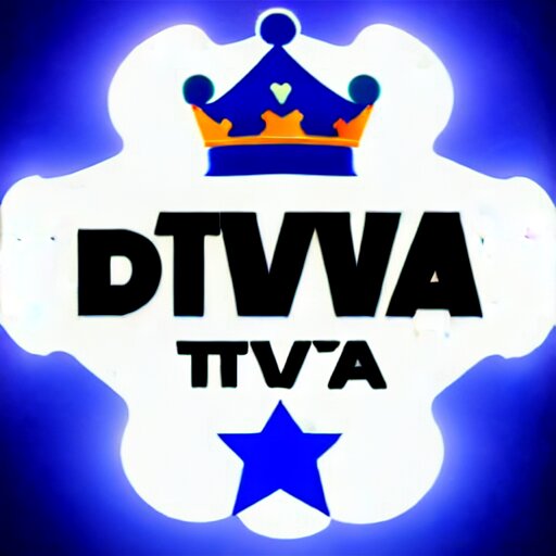 Trivia TV show with blue crown logo