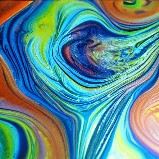 Acrylic pour flow art abstract paint pouring painting