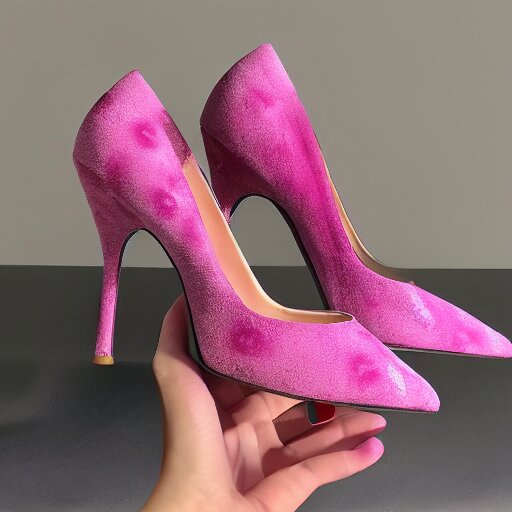 pink suede pumps shoes with slim heels and pointed toes with a h