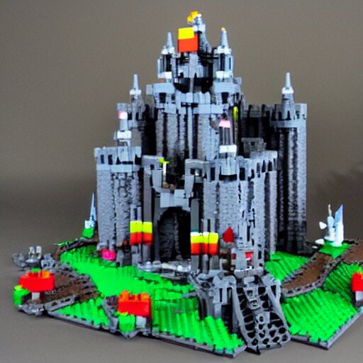 castle greyskull from he - man made out of legos 