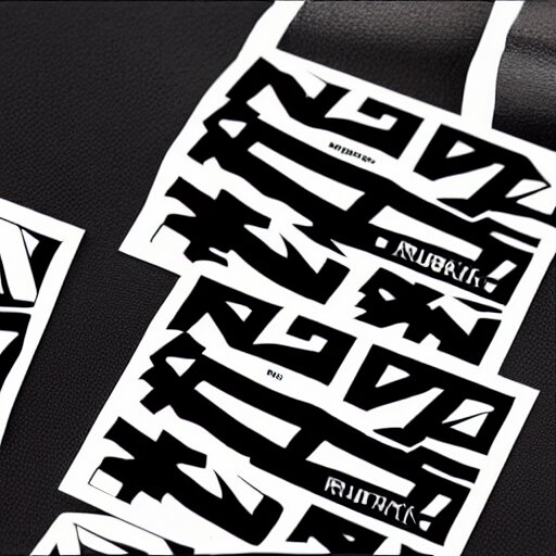 black on white graphic design stickers in style of david rudnick, eric hu, y 2 k, 