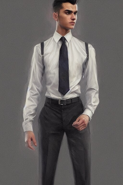 full body photo of a gorgeous young man wearing a formal suit in the style of stefan kostic, realistic, sharp focus, 8k high definition, insanely detailed, intricate, elegant, art by stanley lau and artgerm