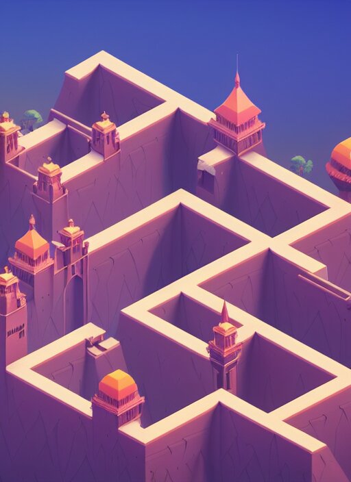 Lexica A Low Poly Isometric Render Of Granada In The Style Of