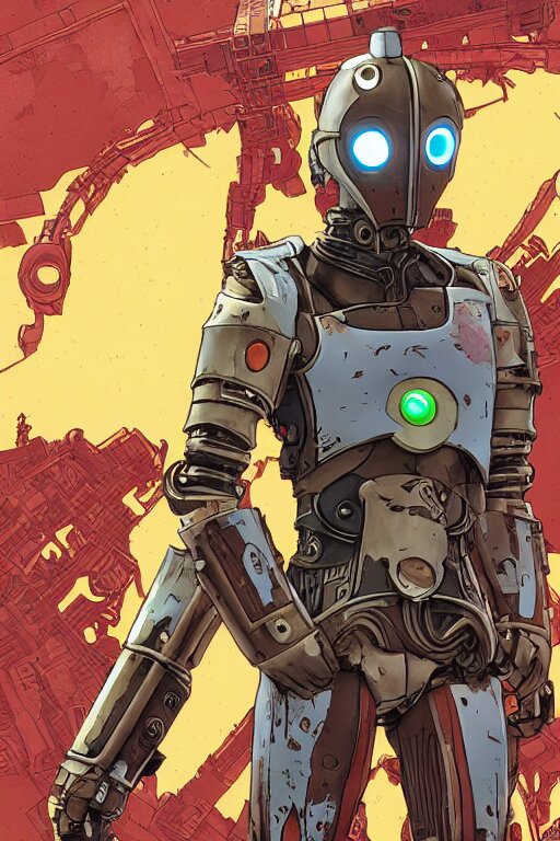 
robot ninja mask helmet bot borderland that looks like it is from Borderlands and by Feng Zhu and Loish and Laurie Greasley, Victo Ngai, Andreas Rocha, John Harris 
