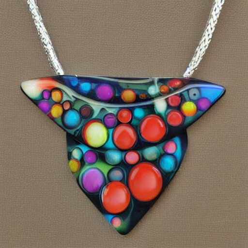 hypnosis cascade reflecting marbles acrytwitart synthetic necklace 