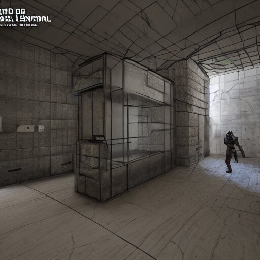 a professional 3 d wireframe of a counter strike level, 8 k, unreal engine, octane render 