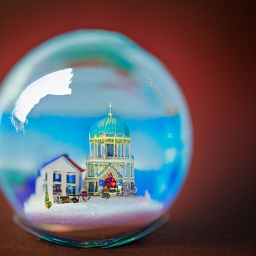 snowglobe of a tiny town brighton uk, tilt-shift lomo photo