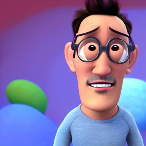 markiplier as a pixar character, animated film still, stylized 