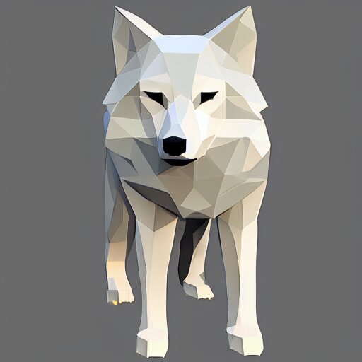 Low poly wolf