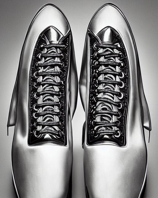 balenciaga sneakers made out of clock parts, hyper realism, high detail, extremely detailed, very sharp, award winning photo, in the style of vivian maier 