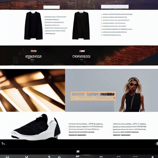 screenshot from a futuristic stylish ecommerce website 