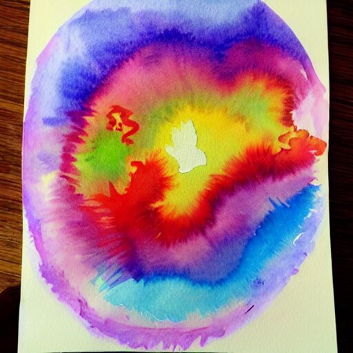 water color on paper, rainbow explosions, highly detailed, artstation, masterpiece, award - winning, 