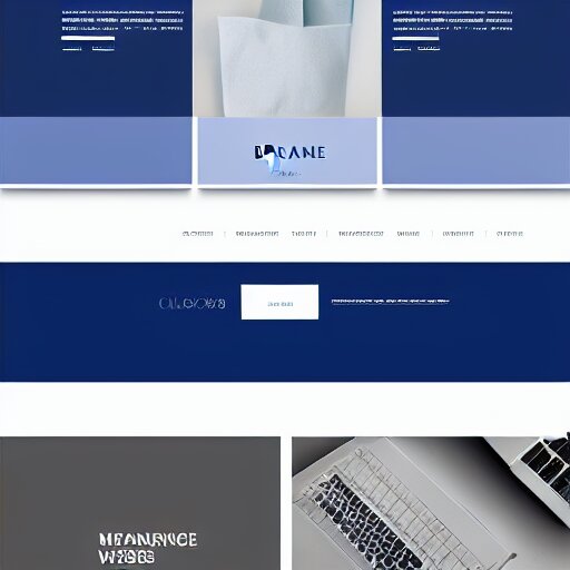 minimalistic clean website brand design portal, blue background with white text, large tab layout on the left, pleasing colors and readable fonts, featuring a corporate brand logo image