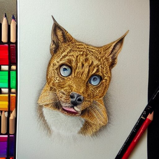  Colored pencil art on paper, Gold Rush, highly detailed, artstation, MasterPiece, Award-Winning, Caran d'Ache Luminance