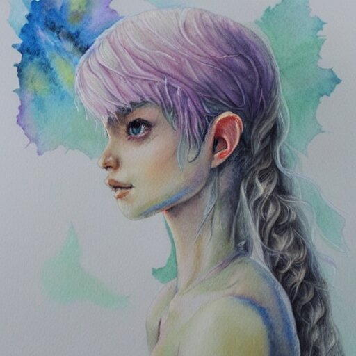 water color on paper, ethereal pixie, highly detailed, artstation, masterpiece, award - winning, 