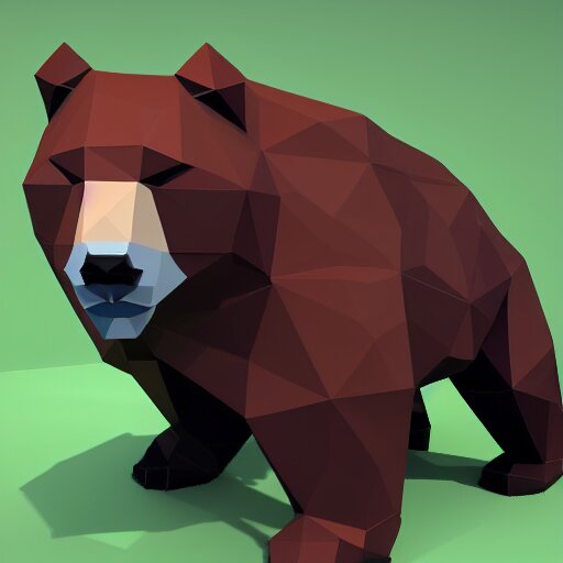 low poly bear 