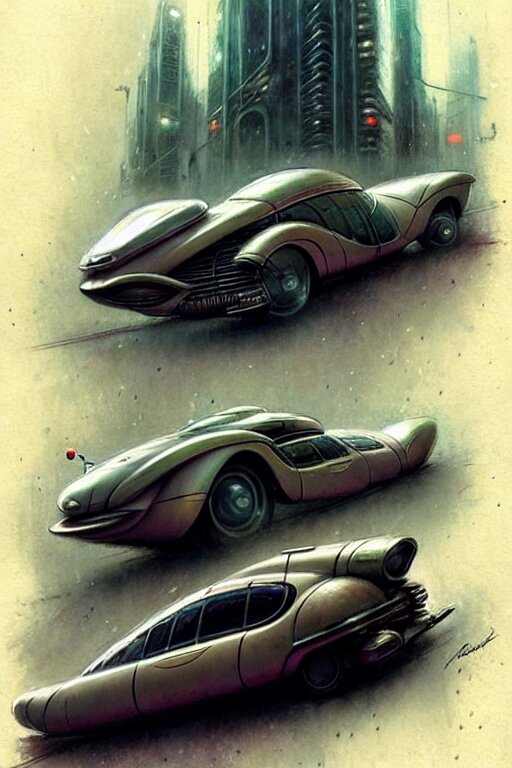 ( ( ( ( ( 1 9 5 0 retro future cyberpunk car. muted colors. ) ) ) ) ) by jean - baptiste monge!!!!!!!!!!!!!!!!!!!!!!!!!!!!!! 