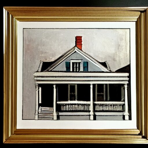 House, style of Edward Hopper