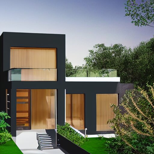 a modern house architecture blueprint 