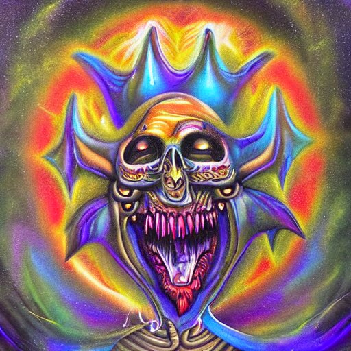 misanthropy, the hate for people, airbrush art, shamanic dmt art, by basuki abdullah 