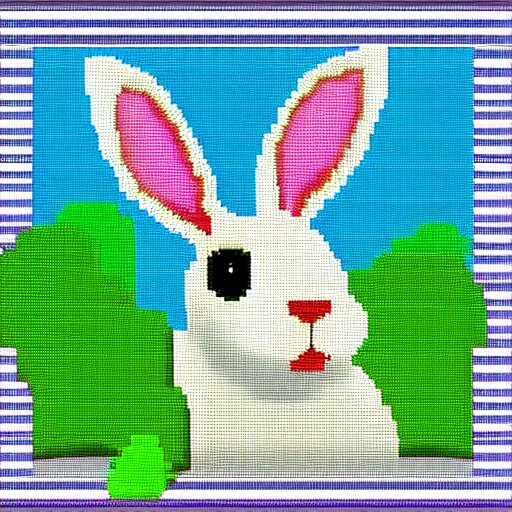 pixel art of a rabbit 