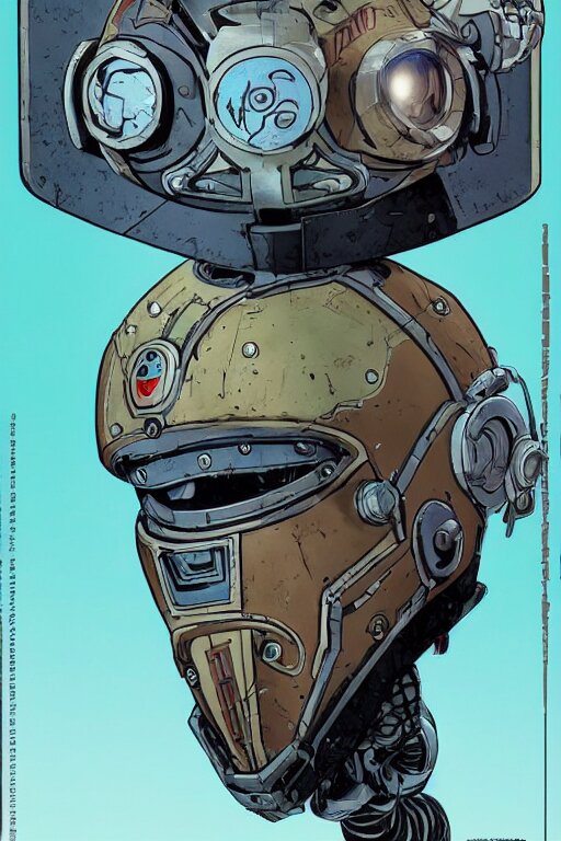 
robot ninja mask helmet bot borderland that looks like it is from Borderlands and by Feng Zhu and Loish and Laurie Greasley, Victo Ngai, Andreas Rocha, John Harris 
